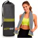Рушник спортивний Actiget 180 x 100 см з мікрофібри ACT0192 Grey