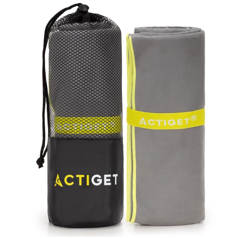 Рушник спортивний Actiget 180 x 100 см з мікрофібри ACT0192 Grey