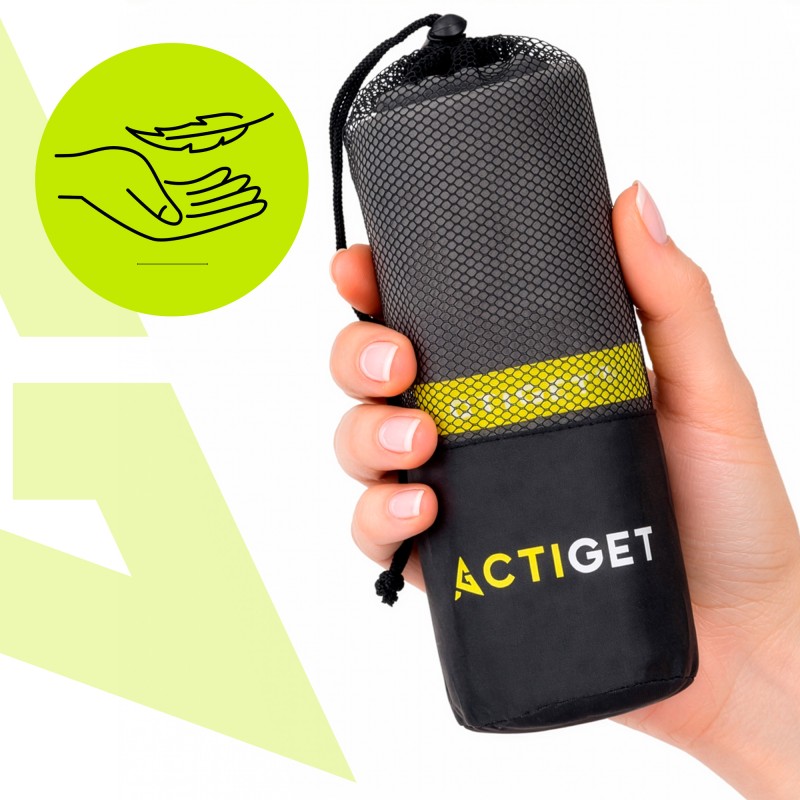 Рушник спортивний Actiget 180 x 100 см з мікрофібри ACT0192 Grey