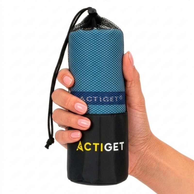 Рушник спортивний Actiget 180 x 100 см з мікрофібри ACT0193 Sky Blue