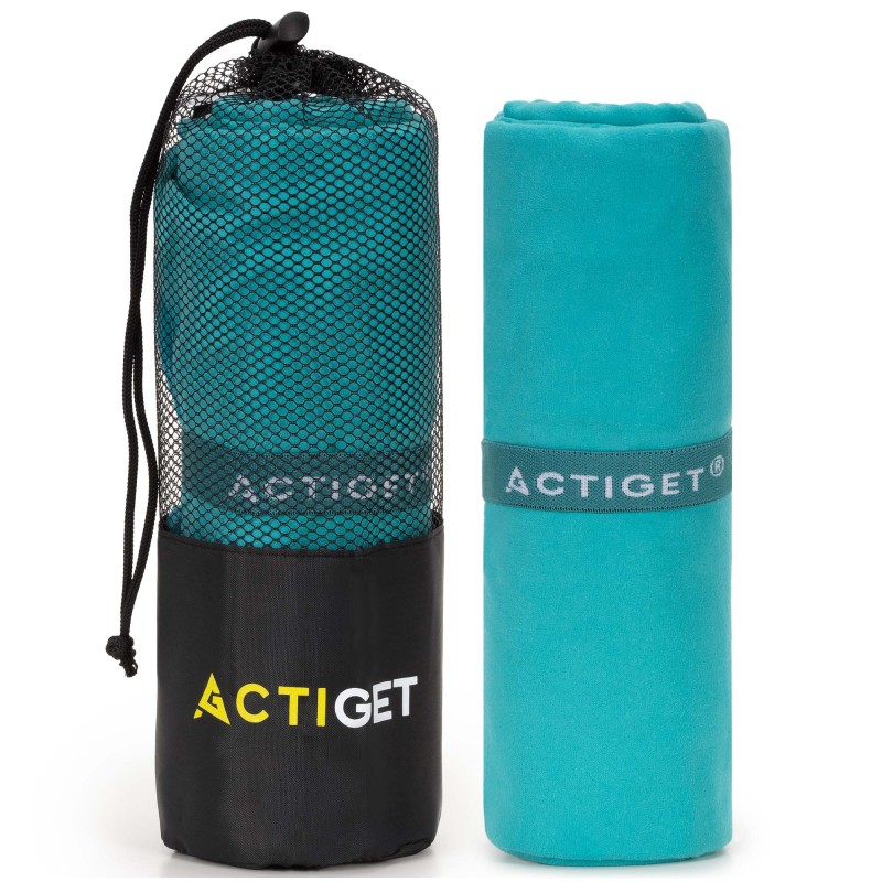 Рушник спортивний Actiget 180 x 100 см з мікрофібри ACT0195 Turquoise