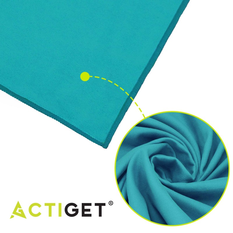 Рушник спортивний Actiget 180 x 100 см з мікрофібри ACT0195 Turquoise