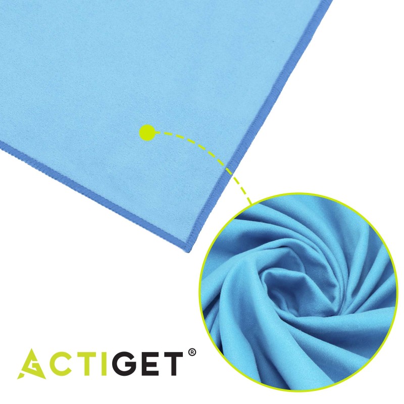 Рушник спортивний Actiget 150 x 80 см з мікрофібри ACT0191 Blue