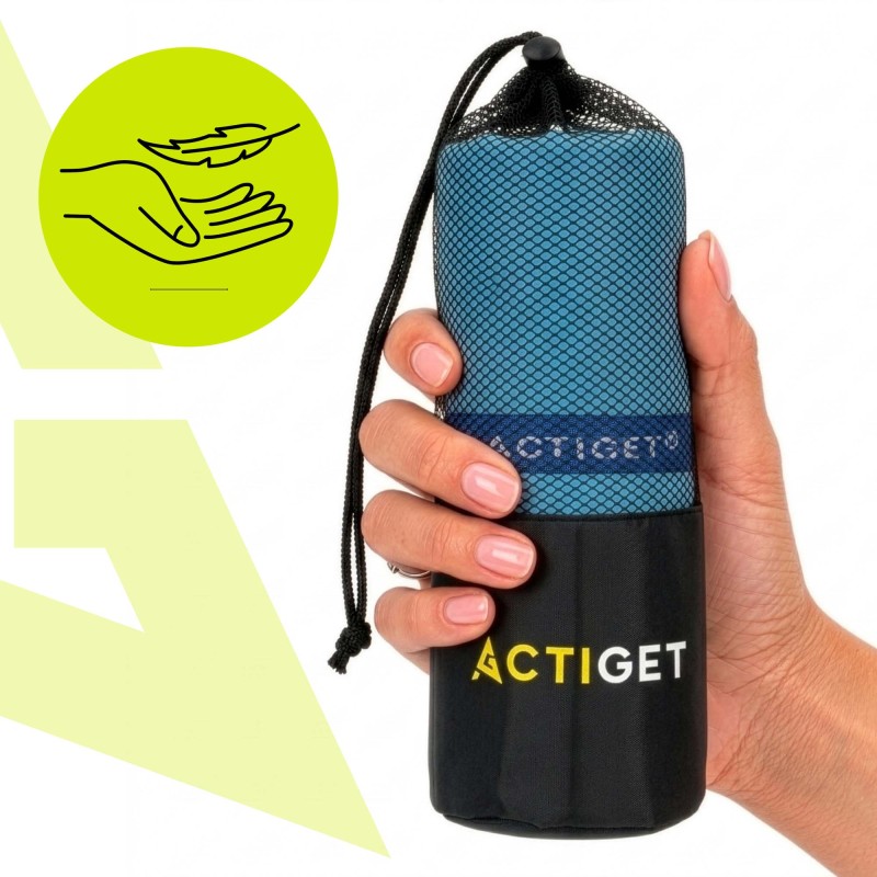 Рушник спортивний Actiget 150 x 80 см з мікрофібри ACT0191 Blue