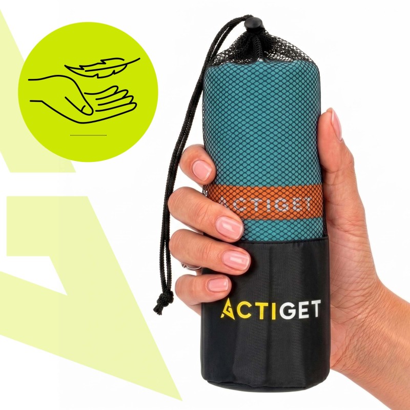 Рушник спортивний Actiget 150 x 75 см з мікрофібри ACT0194 Sky Blue