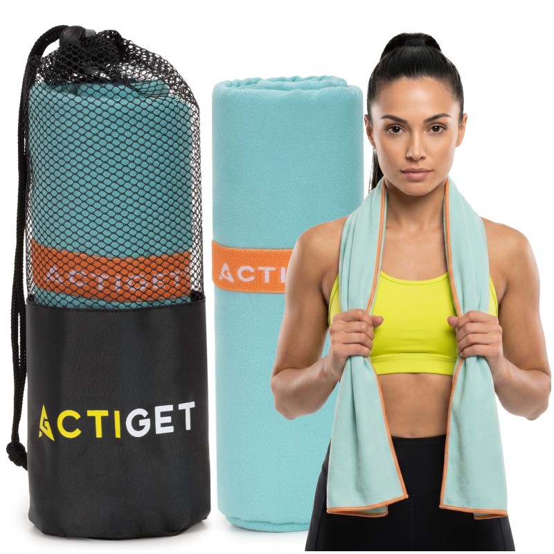 Рушник спортивний Actiget 150 x 75 см з мікрофібри ACT0194 Sky Blue