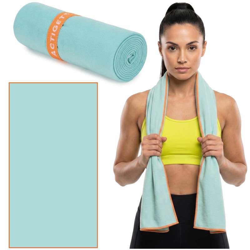 Рушник спортивний Actiget 150 x 75 см з мікрофібри ACT0194 Sky Blue