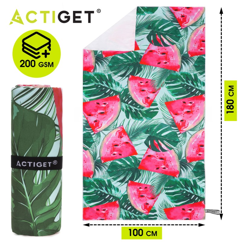 Рушник спортивний Actiget 180 x 100 см з мікрофібри ACT0196