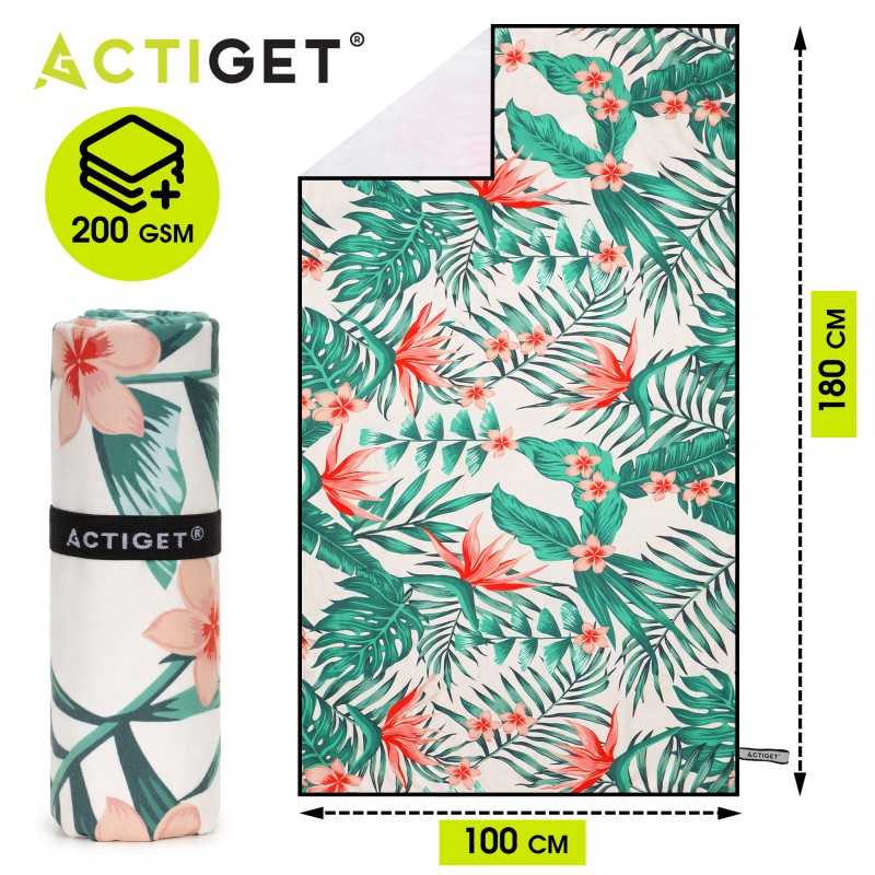 Рушник спортивний Actiget 180 x 100 см з мікрофібри ACT0197