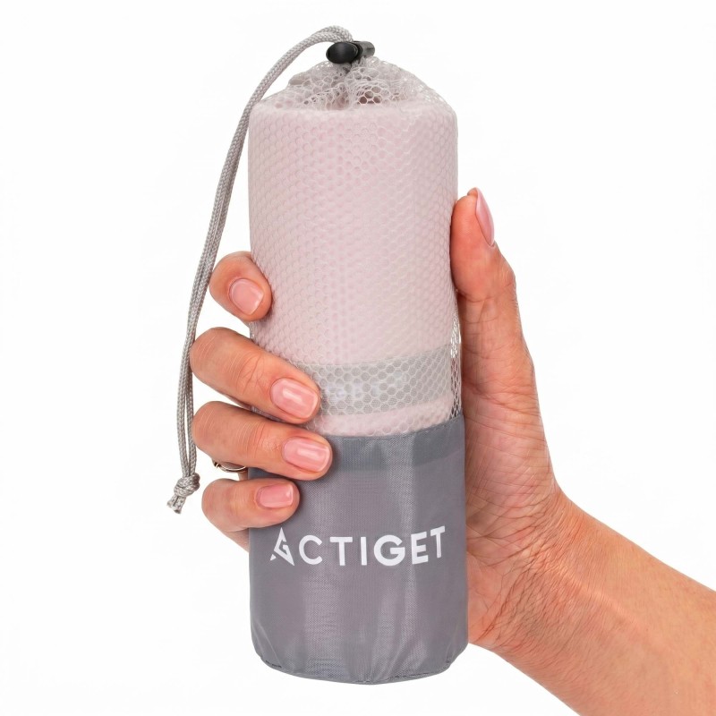 Рушник спортивний Actiget 180 x 100 см з мікрофібри ACT0198 Light Pink