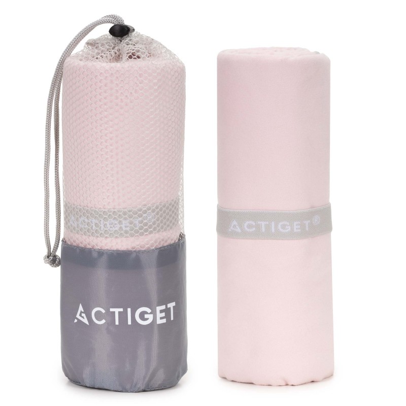 Рушник спортивний Actiget 180 x 100 см з мікрофібри ACT0198 Light Pink
