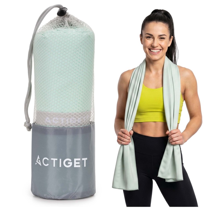 Рушник спортивний Actiget 180 x 100 см з мікрофібри ACT0199 Mint