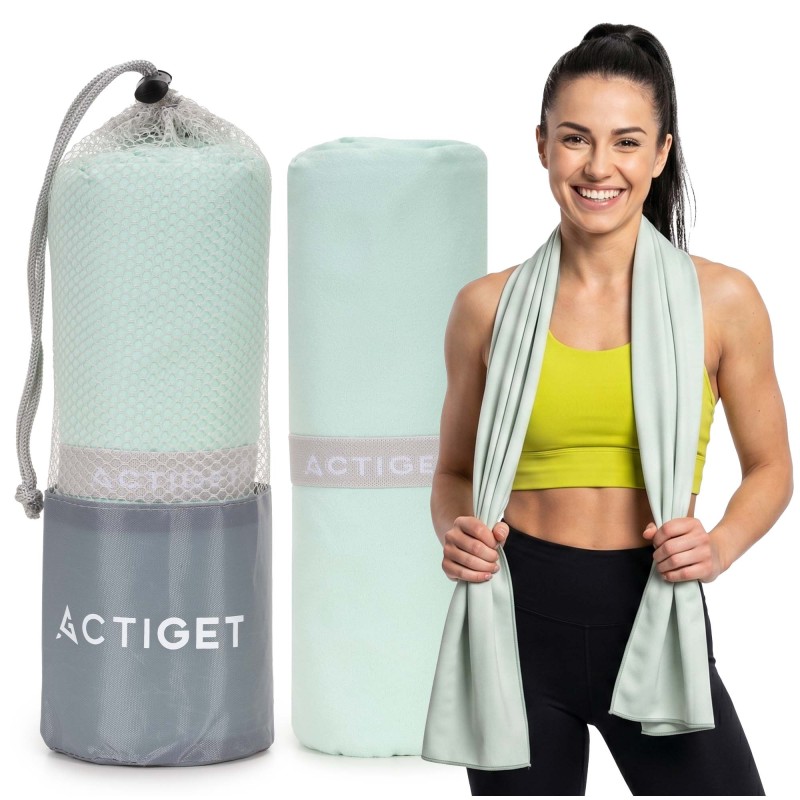 Рушник спортивний Actiget 180 x 100 см з мікрофібри ACT0199 Mint