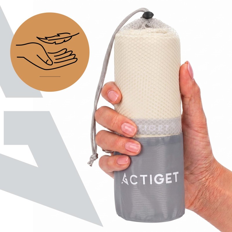 Рушник спортивний Actiget 180 x 100 см з мікрофібри ACT0200 Biege
