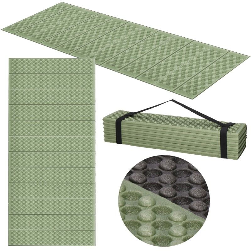 Каримат туристичний Springos XPE 182 x 60 x 0.8 cм складний PM0010 Green/Grey