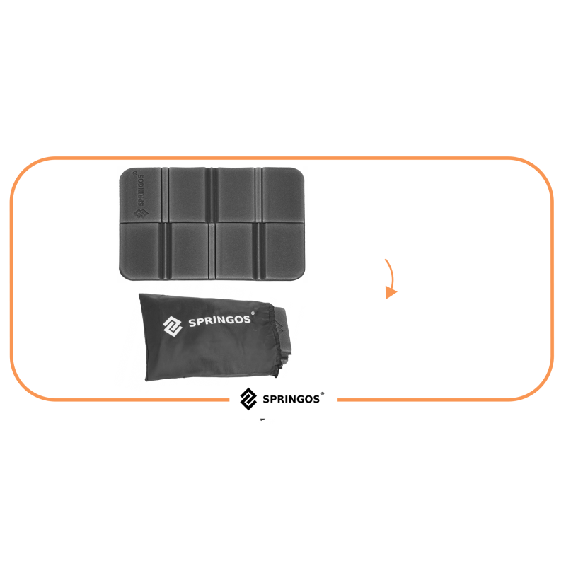 Сідачка туристична Springos XPE 37.5 x 28 x 0.6 см складна PM0013 Black