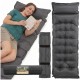 Килимок самонадувний Springos 193 x 66 x 3.5 см з подушкою PM053 Grey