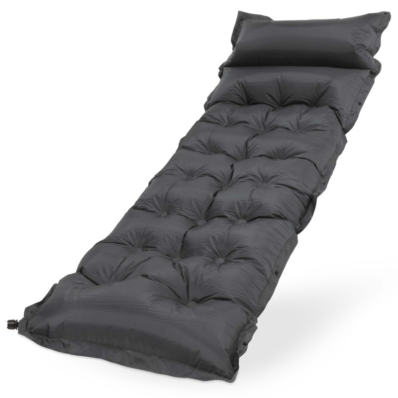 Килимок самонадувний Springos 193 x 66 x 3.5 см з подушкою PM053 Grey