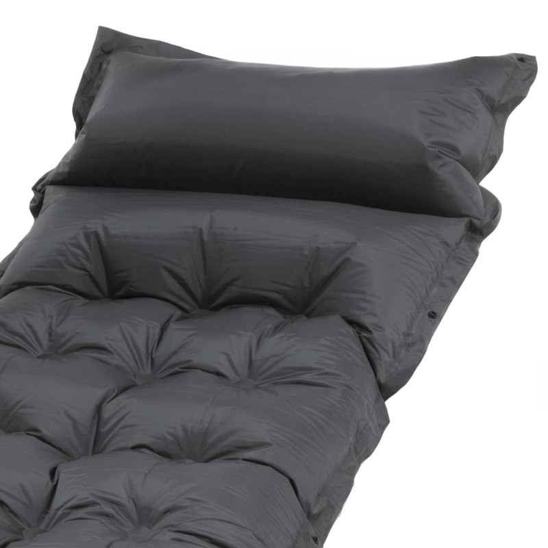 Килимок самонадувний Springos 193 x 66 x 3.5 см з подушкою PM053 Grey