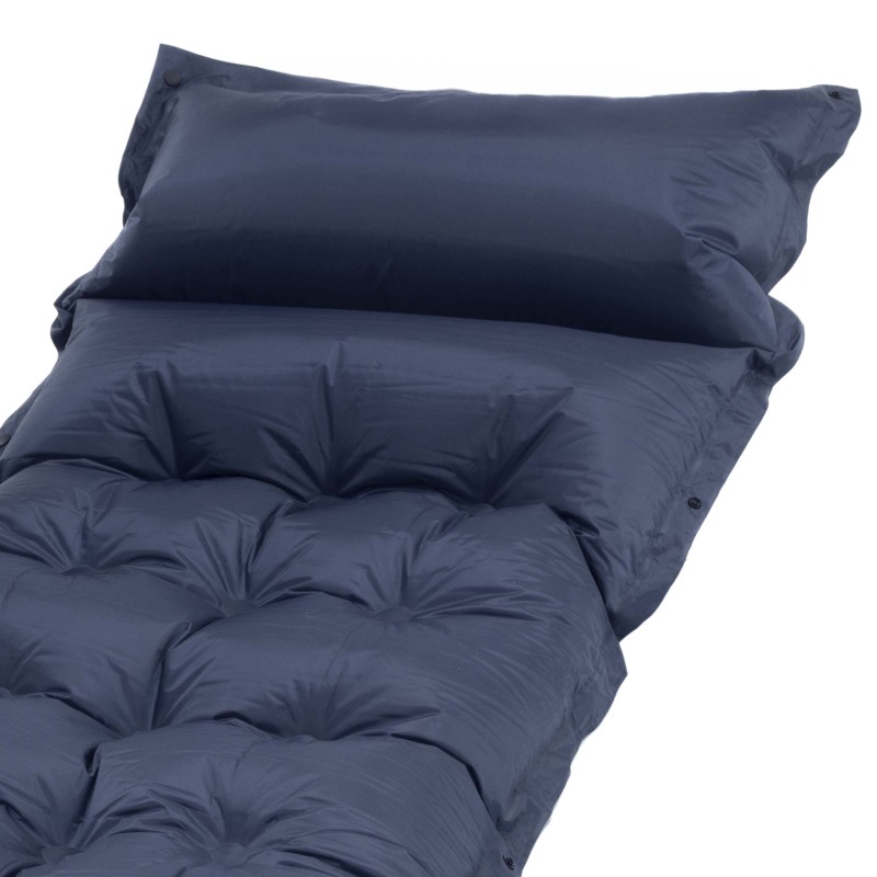 Килимок самонадувний Springos 193 x 66 x 3.5 см з подушкою PM054 Navy Blue