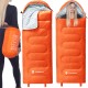 Спальний мішок (спальник) Springos 2 в 1 CS0120 +8 ...+20 °C R Orange/Grey