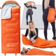Спальний мішок (спальник) Springos 2 в 1 CS0120 +8 ...+20 °C R Orange/Grey