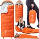 Спальний мішок (спальник) Springos 2 в 1 CS0120 +8 ...+20 °C R Orange/Grey