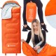 Спальний мішок (спальник) Springos 2 в 1 CS0120 +8 ...+20 °C R Orange/Grey