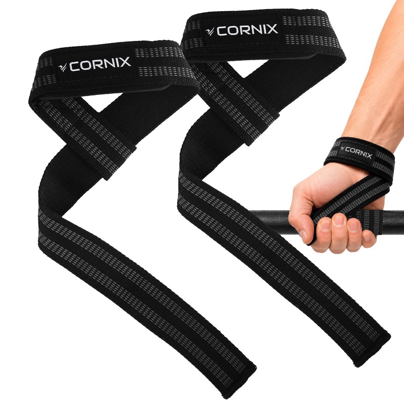 Лямки атлетичні для тяги Cornix Lifting Straps XR-0503 Black