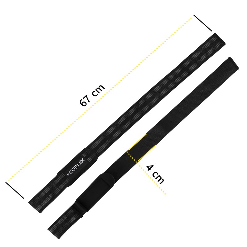 Лямки атлетичні для тяги Cornix Lifting Straps XR-0503 Black