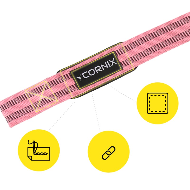 Лямки атлетичні для тяги Cornix Lifting Straps XR-0504 Pink