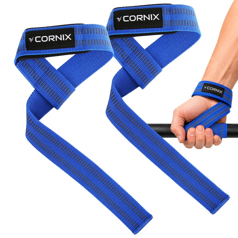 Лямки атлетичні для тяги Cornix Lifting Straps XR-0506 Blue