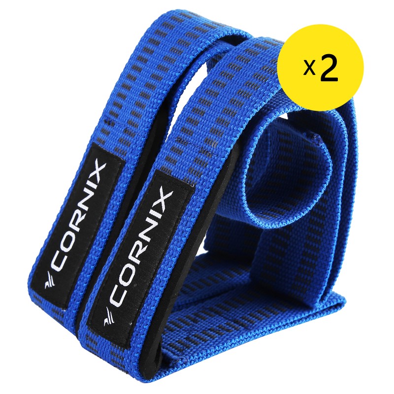 Лямки атлетичні для тяги Cornix Lifting Straps XR-0506 Blue