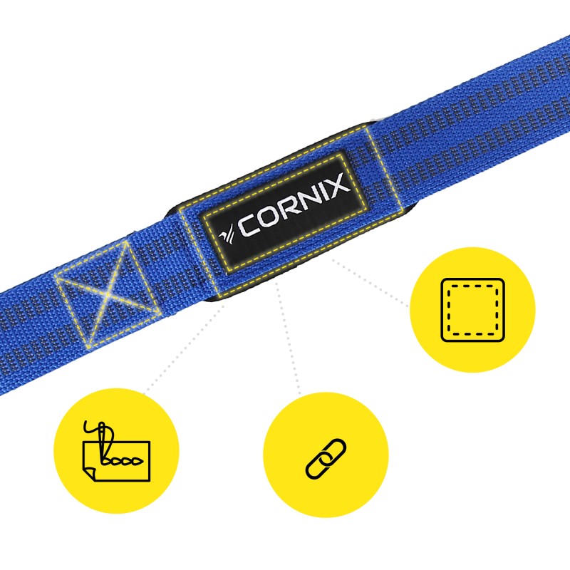 Лямки атлетичні для тяги Cornix Lifting Straps XR-0506 Blue