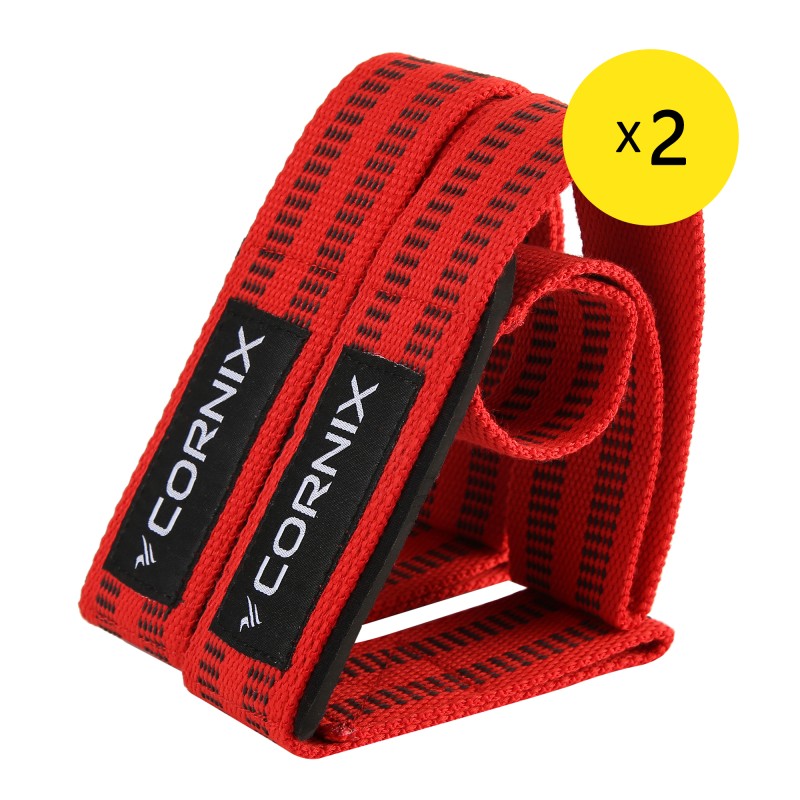 Лямки атлетичні для тяги Cornix Lifting Straps XR-0505 Red