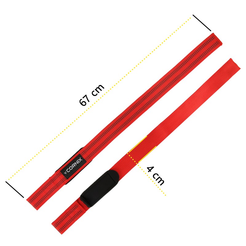 Лямки атлетичні для тяги Cornix Lifting Straps XR-0505 Red