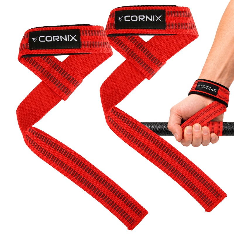 Лямки атлетичні для тяги Cornix Lifting Straps XR-0505 Red