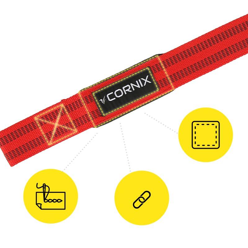 Лямки атлетичні для тяги Cornix Lifting Straps XR-0505 Red