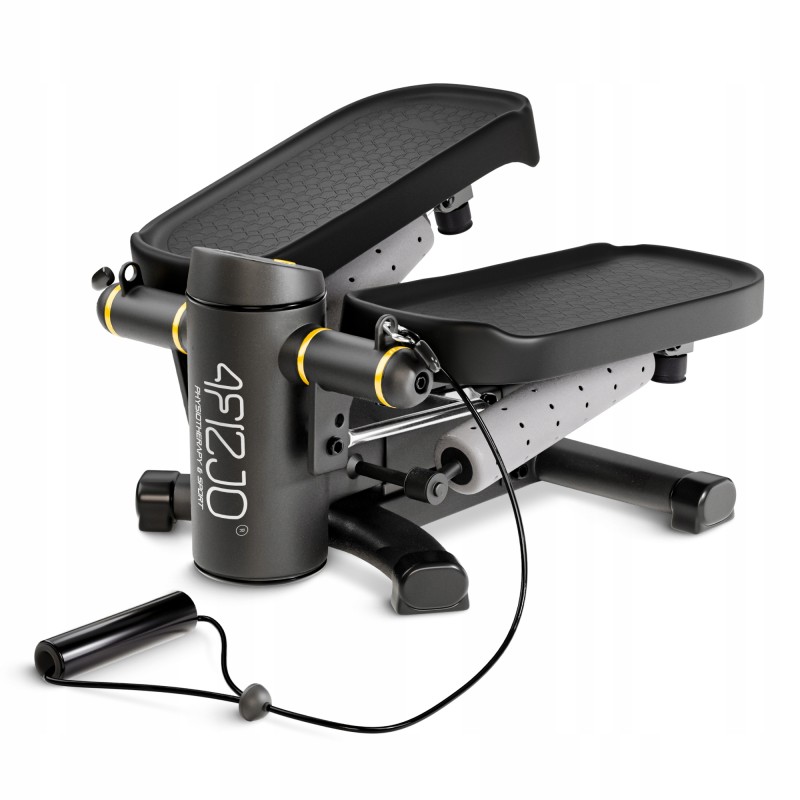 Степер (міні-степер) 4FIZJO ProStep X 2 в 1 з еспандерами Black (P-5905973410731)