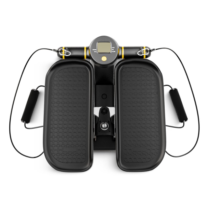 Степер (міні-степер) 4FIZJO ProStep X 2 в 1 з еспандерами Black (P-5905973410731)