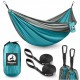 Гамак туристичний Mountain Goat 300 x 200 см двомісний, підвісний Grey/Turquoise (P-5905973407977)