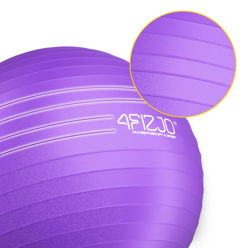 М'яч для фітнесу (фітбол) 4FIZJO 65 см Anti-Burst Violet (P-5905973404778)