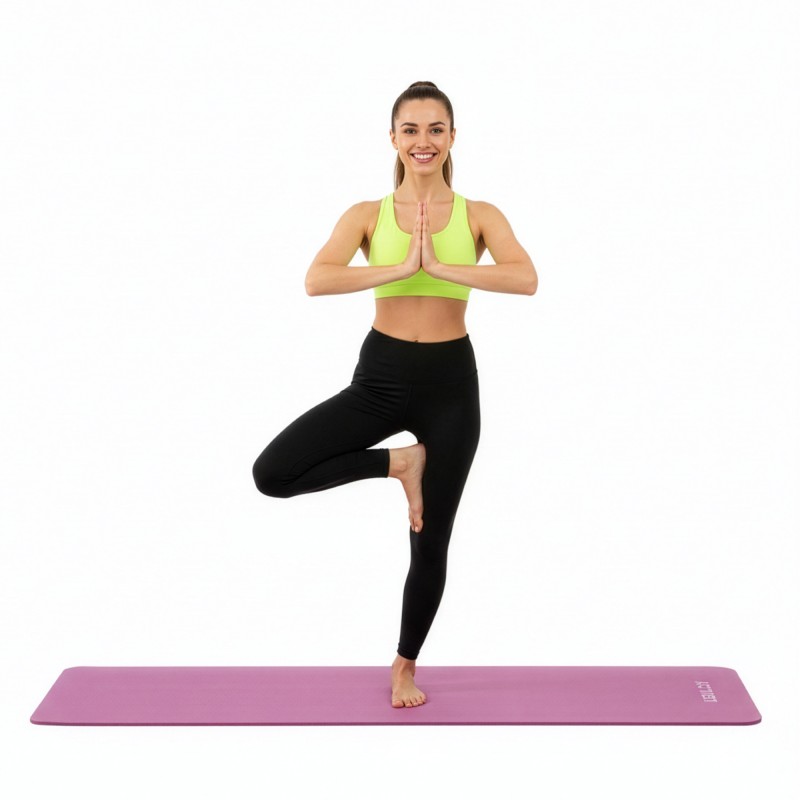 Килимок спортивний Actiget NBR 183 x 61 x 1 cм для йоги та фітнесу ACT0018 Pink