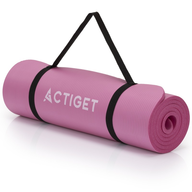 Килимок спортивний Actiget NBR 183 x 61 x 1 cм для йоги та фітнесу ACT0018 Pink