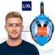 Маска для снорклінгу Aquaget повнолицьова Size L/XL AQ0001 Blue/Black