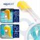 Маска для снорклінгу Aquaget повнолицьова Size L/XL AQ0002 Sky Blue/White