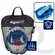 Маска для снорклінгу Aquaget Shark повнолицьова, дитяча AQ0009 Sky Blue