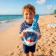 Маска для снорклінгу Aquaget Shark повнолицьова, дитяча AQ0009 Sky Blue