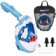 Маска для снорклінгу Aquaget Shark повнолицьова, дитяча AQ0009 Sky Blue