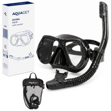 Набір для снорклінгу Aquaget маска із трубкою AQ0007 Black